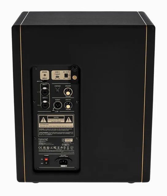 Positive Grid Spark CAB, retro con le prese di collegamento