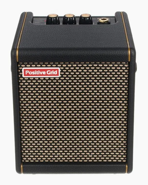 Positive Grid Spark Mini BK, logo e finiture del pannello frontale