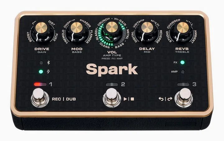 Positive Grid Spark Pedal, pannello dei controlli in primo piano