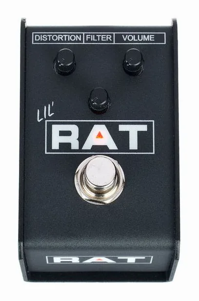 Proco Lil' Rat Distortion, manopole viste dall'alto