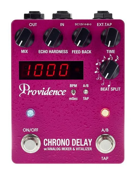 Providence DLY-4 Chrono Delay, grafica del pannello superiore