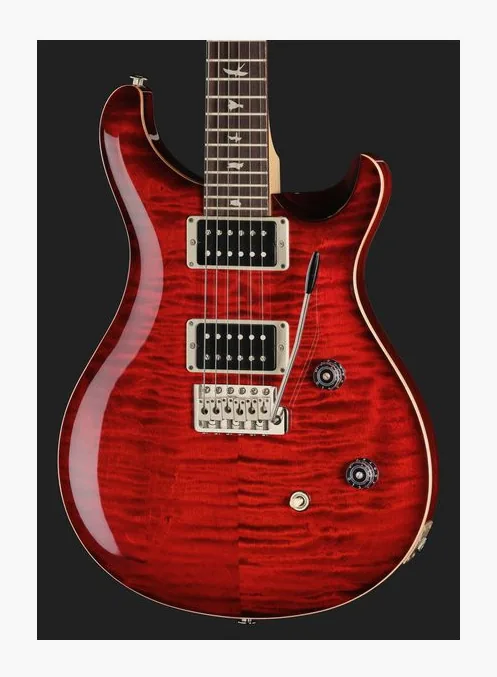 PRS CE 24 Fire Red Burst, corpo e verniciatura in primo piano