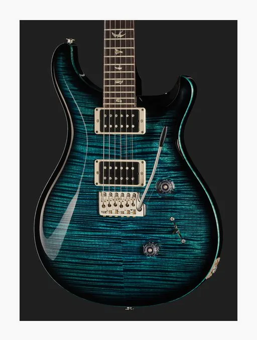 PRS Custom 24 Cobalt Smokeburst, paletta con meccaniche e logo