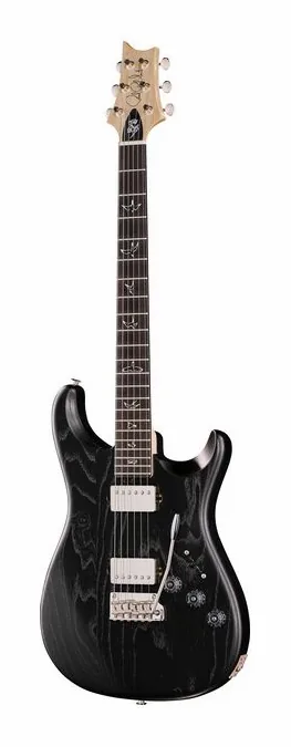 PRS Fiore HH Satin Black Hyacinth inquadrato di fronte su sfondo neutro