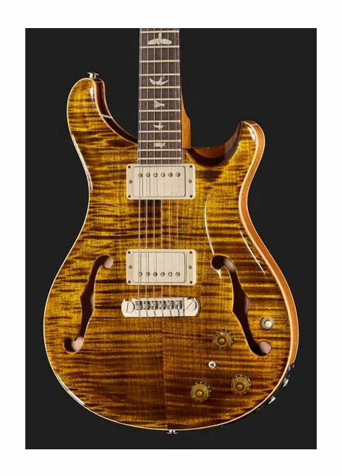 PRS Hollowbody II Piezo Yel. Tiger, curve del body viste dall'alto