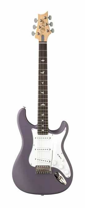 PRS JM Silver Sky RW Black Plum fotografato frontalmente