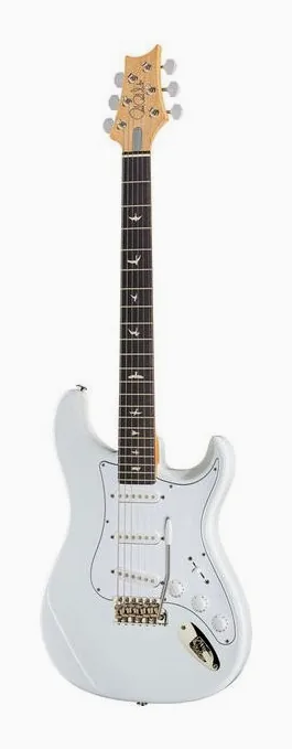 PRS John Mayer Silver Sky Frost fotografato frontalmente
