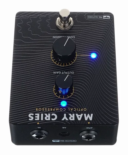 PRS Mary Cries Optical Compressor, footswitch in primo piano