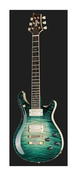 PRS McCarty 594 PS Teal Black Glow, curve del body viste dall'alto