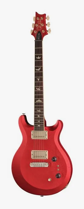 PRS S2 Mira 594 Satin RA Metallic inquadrato di fronte su sfondo neutro