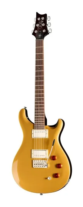 PRS SE DGT Gold Top fotografato frontalmente