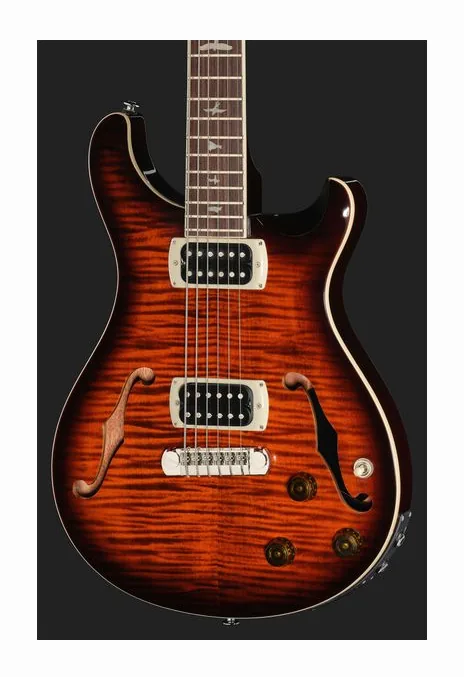 PRS SE Ed Sheeran Orange Tiger SB, corpo e verniciatura in primo piano