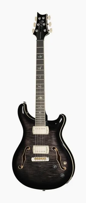 PRS SE Hollowbody II LTD CB inquadrato di fronte su sfondo neutro