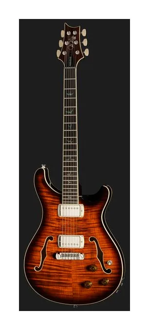 PRS SE Hollowbody II Piezo OTSB, corpo e verniciatura in primo piano