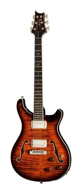 PRS SE Hollowbody II Piezo OTSB fotografato frontalmente