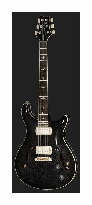 PRS SE Hollowbody Standard Dog HSB, manico e tastiera visti di lato