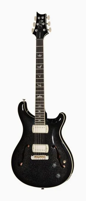 PRS SE Hollowbody Standard Dog HSB in primo piano frontale