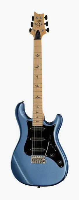PRS SE NF3 Ice Blue Metallic M fotografato frontalmente