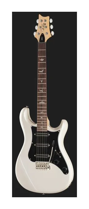 PRS SE NF3 Pearl White RW, paletta con meccaniche e logo