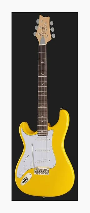 PRS SE Silver Sky Dandy Lion LH, curve del body viste dall'alto