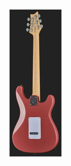PRS SE Silver Sky Derby Red LH, paletta con meccaniche e logo