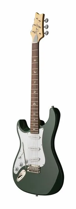 PRS SE Silver Sky Laurel Green LH, paletta con meccaniche e logo