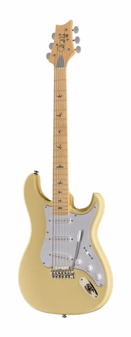 PRS SE Silver Sky Moon White Maple in primo piano frontale