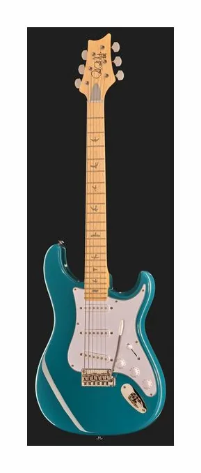 PRS SE Silver Sky Nylon Blue, profilo laterale del corpo