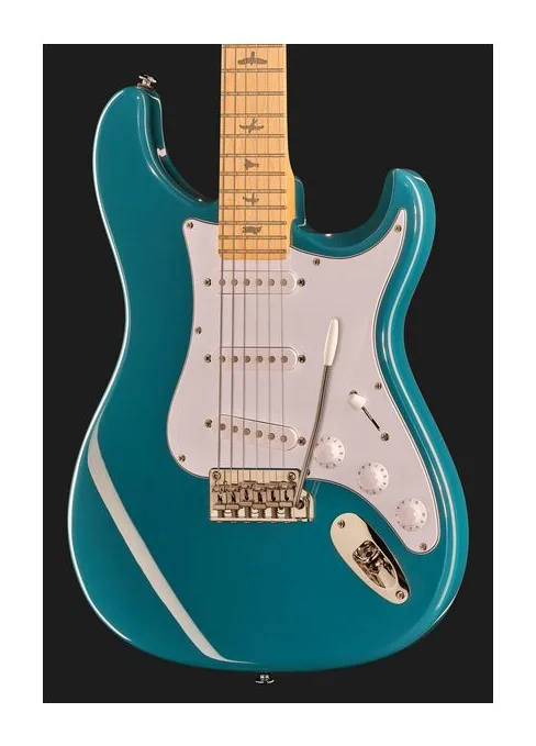 PRS SE Silver Sky Nylon Blue, paletta con meccaniche e logo
