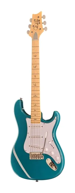 PRS SE Silver Sky Nylon Blue visto di fronte