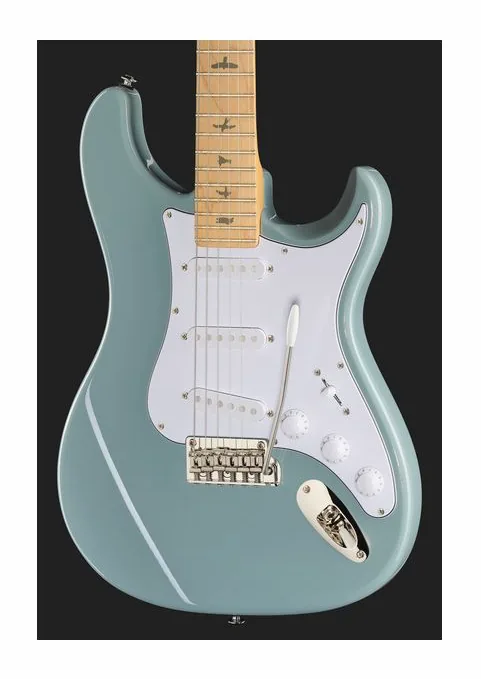PRS SE Silver Sky Stone Blue Maple, profilo laterale del corpo