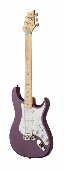 PRS SE Silver Sky Summit Purple, paletta con meccaniche e logo