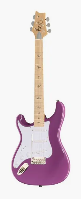 PRS SE Silver Sky Summit Purple LH fotografato frontalmente