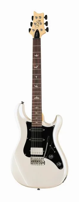PRS SE Studio Standard Pearl White in primo piano frontale