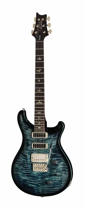 PRS Studio Cobalt Smokeburst inquadrato di fronte su sfondo neutro
