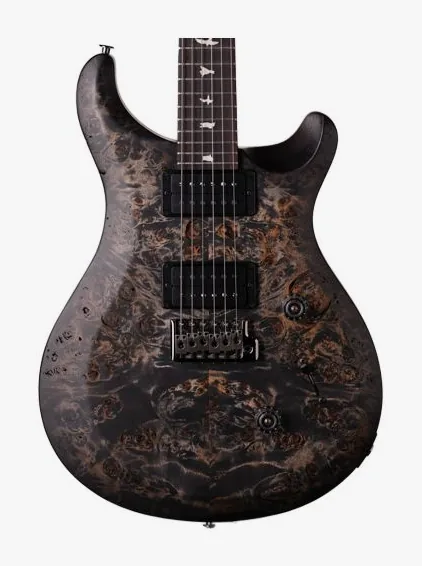 PRS Wood Library S2 Custom 24 CB inquadrato di fronte su sfondo neutro