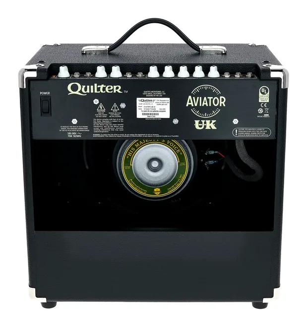 Quilter Aviator Cub UK 112 Combo, logo e finiture del pannello frontale