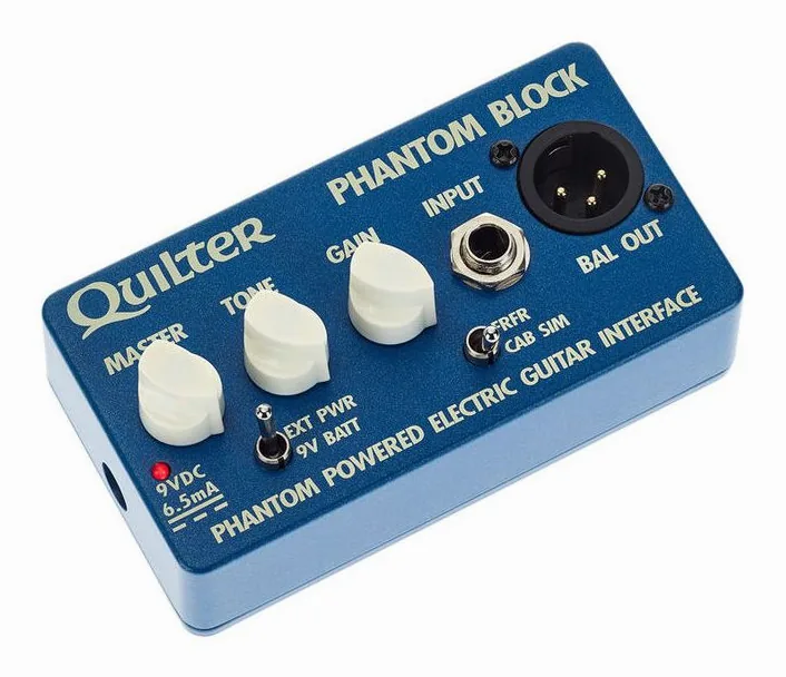 Quilter Phantom Block Pre Amp/Cab Sim, vista dall'alto della testata