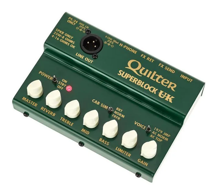 Quilter Superblock UK, retro con le prese di collegamento