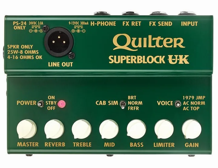 Quilter Superblock UK, manopole e selettore dei canali