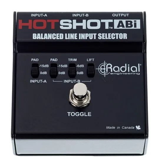 Radial Engineering HotShot ABI, grafica del pannello superiore