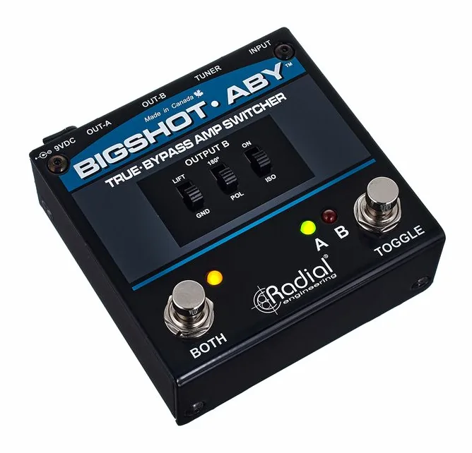 Radial Engineering Tonebone Bigshot ABY/Y MKII, manopole viste dall'alto