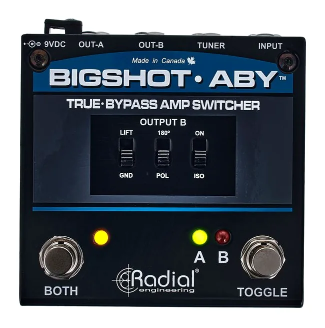Radial Engineering Tonebone Bigshot ABY/Y MKII, ingressi e uscite laterali