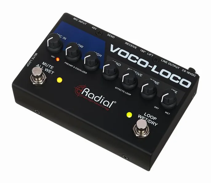 Radial Engineering Voco-Loco MK2, manopole e selettore dei canali