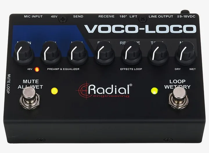 Radial Engineering Voco-Loco MK2, manopole e selettore dei canali