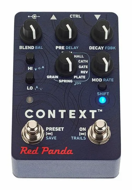 Red Panda Context 2, footswitch in primo piano