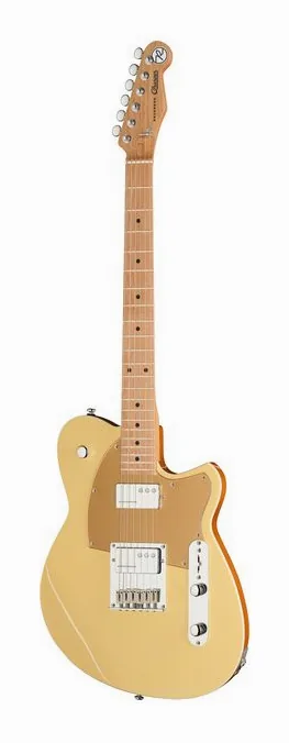 Reverend Charger Cleancut Powder Yellow inquadrato di fronte su sfondo neutro
