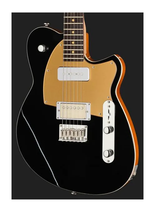 Reverend Charger H90 Midnight Black, corpo e verniciatura in primo piano