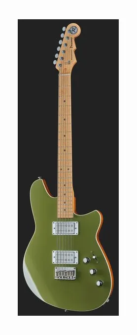 Reverend Descent Baritone Army Green, curve del body viste dall'alto