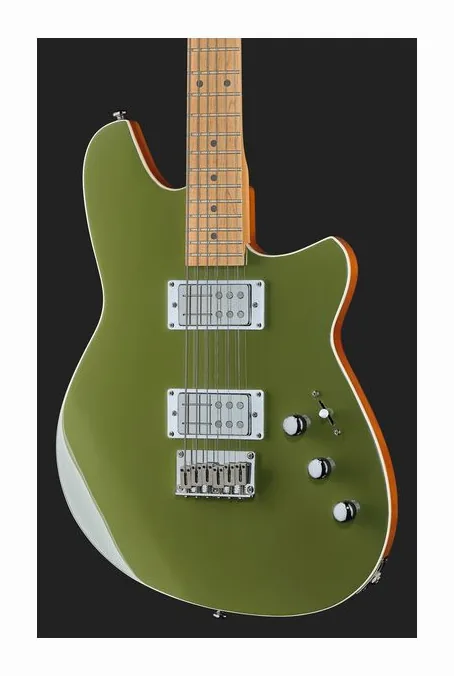 Reverend Descent Baritone Army Green, paletta con meccaniche e logo
